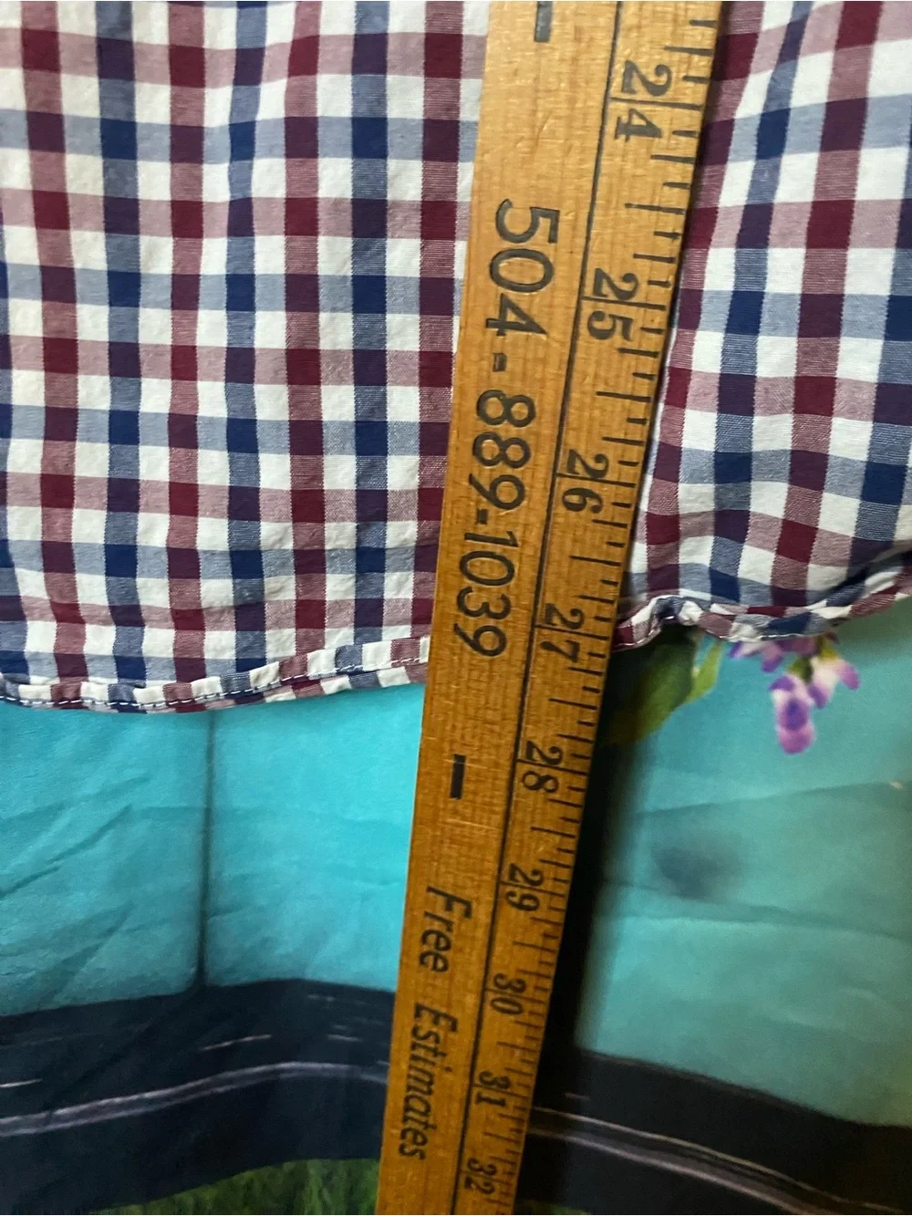 J. Crew Men's Navy, Red and White Gingham Button-Down Shirt